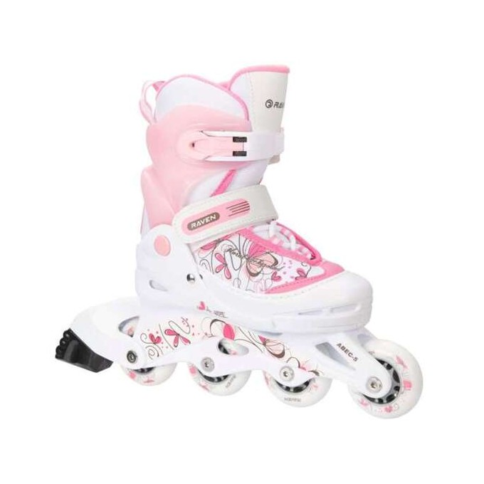 Kids Roller Skates Raven Laguna White/Pink