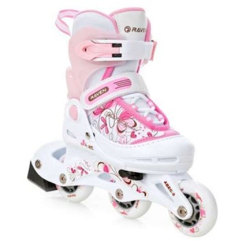 Kids Roller Skates Raven Laguna White/Pink