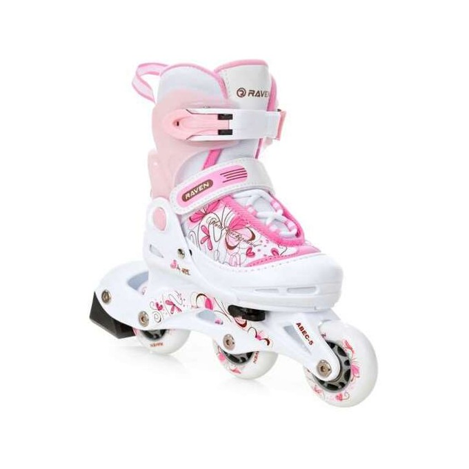 Kids Roller Skates Raven Laguna White/Pink