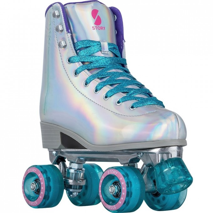 Quad Roller Skates Story Glacier Shiny Silver-With best price!